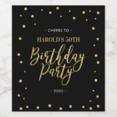 Marine et Or | Adulte 50e anniversaire Étiquette d (Étiquettes simples)