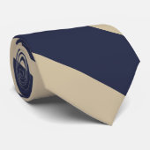 Marine et Pale Gold University Cravate (Roulé)