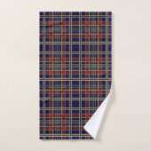 Marine et Plaid rouille (Serviette à main)
