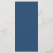 Marine et rouille Aquarelle Boho Floral Menu (Dos)