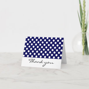 Marine et White Polka Dot Merci Notes
