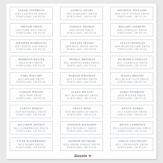 Marine | Étiquettes de adresse individuels (Feuille)