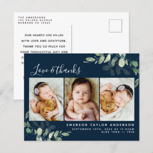Marine Eucalyptus Foto Baby Dank Je Bericht Briefkaart