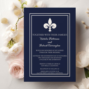Marine Faire-part de mariage Fleur de Lis