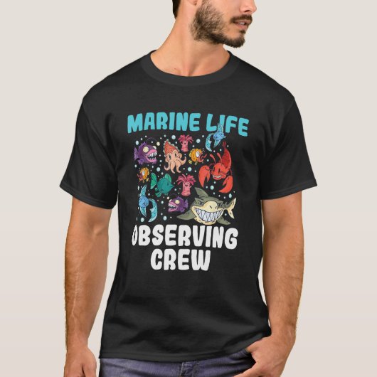 Marine fish biodiversity ocean conservation scuba  t-shirt (Voorkant)