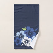 Marine florale hawaïenne de coordonnées de ketmie (Serviette à main)