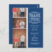  marine foto bruiloft dank u post Kaart (Voorkant / Achterkant)