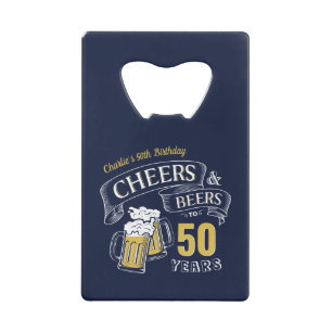 Marine Geel Cheers En Biertjes Verjaardag Alle Lee Kredietkaart Flessenopener
