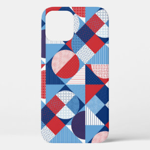 Marine geometric: zomer naadloos patroon. iPhone 12 hoesje