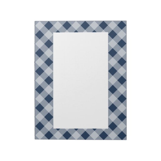 Marine Gingham Notitieblok (Gedraaid)
