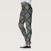 MARINE GOLD Motif leggings actif vêtements (Gauche)