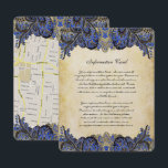 Marine & Gold Paisly Peacock Faire-part de mariage<br><div class="desc">Turc Paisley Peacock Mehndi Indian Paisley Peacock Mariages,  Great Gatsby Mariages,  Roaring 20s Mariages,  bleu marine Black and Gold Mariages thèmes.</div>