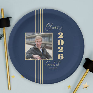 Marine Goud Foto Frame Afstudeerklas 2026 Papieren Bordje