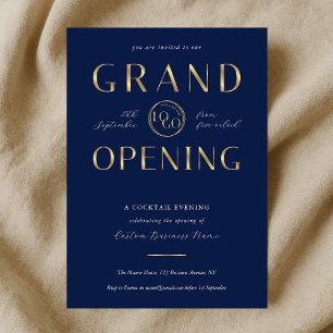 Marine & Goud Logo Zakelijk Grootse Opening Corpor Kaart