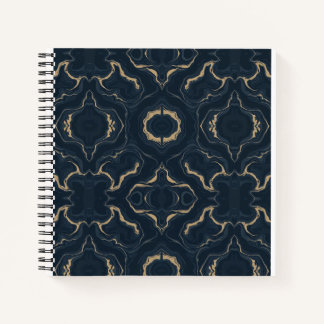 Marine Goud Marmer Abstract Luxe Notitieboek