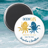 Marine gouden octopus nautische bruiloft opslaan v magneet