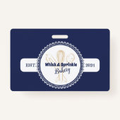 Marine & Gouden Whisk Chef Catering Bakkerij Badge (Voorkant)