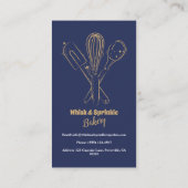 Marine & Gouden Whisk Chef Catering Bakkerij Visitekaartje (Achterkant)