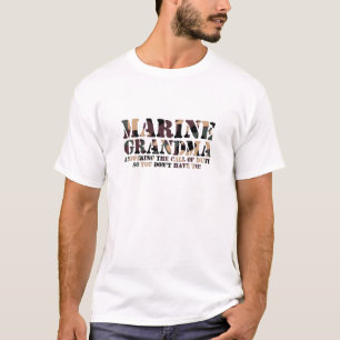 Marine Grandma Answering Call Call Call T-shirt