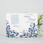 marine gris blanc abstrait mariage programme (Debout devant)