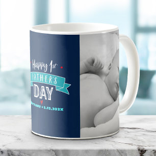 Marine Happy 1e Vaderdag 2 Foto Turquoise Letterty Koffiemok