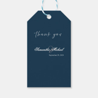Marine Huwelijks Bedankkaartje Cadeaulabel