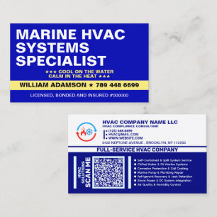 Marine HVAC-systeem specialist diensten Pro Visitekaartje