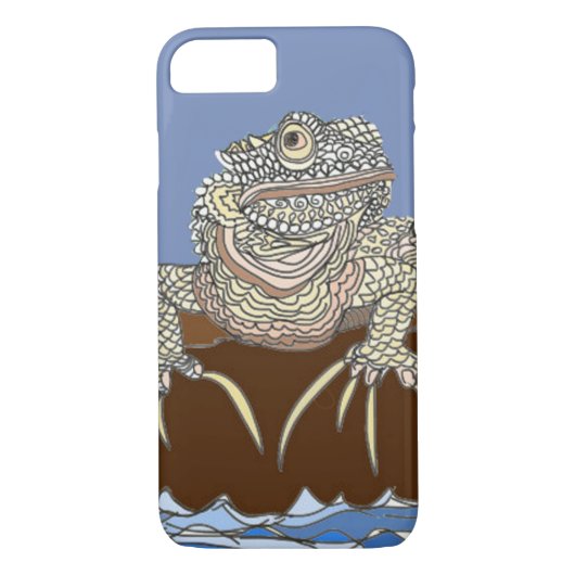 Marine Iguana on Rock met Hermit Crab Case-Mate iPhone Case (Achterkant)