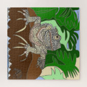 Marine Iguana on Rock met Hermit Crab Legpuzzel (Horizontaal)