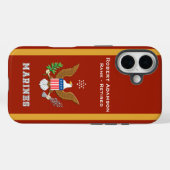 Marine Insignia gepersonaliseerd met naam Case-Mate iPhone Case (Achterkant (horizontaal))