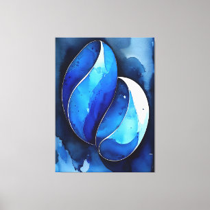 Marine kobaltbogen canvas afdruk