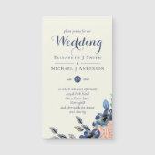 Marine Koraal Elegantie - Bloemige Trouwitems (Voorkant)