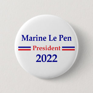 Marine Le Pen 2022 President Frankrijk Ronde Button 5,7 Cm