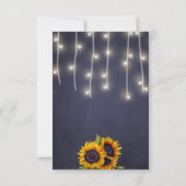 Marine licht rustieke zonnebloemen redden de datum save the date (Achterkant)