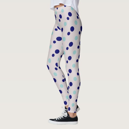Marine & Lichtgroene Stippen Leggings (Links)