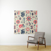 Marine Life Patroon Wandkleed (In situ)