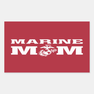 Marine mama rechthoekige sticker