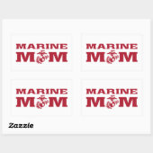 Marine mama rechthoekige sticker (Vel)