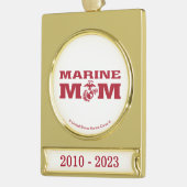 Marine mama verguld banner ornament (Links)