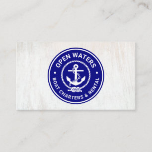 Marine Marina Bateau Charte Logo Carte de visite