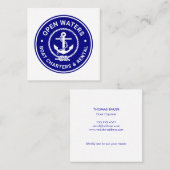 Marine Marina Bateau Charte Logo Carte de visite (Devant / Derrière)