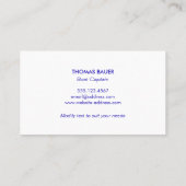 Marine Marina Bateau Charte Logo Carte de visite (Dos)