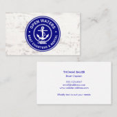 Marine Marina Bateau Charte Logo Carte de visite (Devant / Derrière)