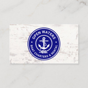Marine Marina Bateau Charte Logo Carte de visite