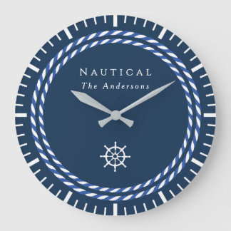 marine met nautisch touw grote klok