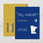 Marine Minnesota Mariage Enregistrer la carte de d (Devant / Derrière)