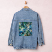 "Marine Mirage - Etherische Oceaan Abstract Denim Jacket (Hangar)