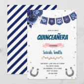 Marine mis quince thème Invitation (Devant / Derrière)