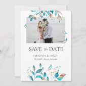 Marine Modern Foto Rustiek Save The Date (Voorkant)