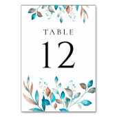 Marine Modern groen rustieke bruiloft Kaart (Achterkant)